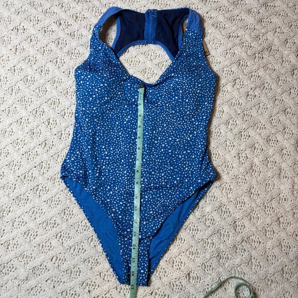 Nike Blue Polka Dot One-Piece Swimsuit Racerback – S - NWOT w/hygiene sticker - Picture 4 of 6